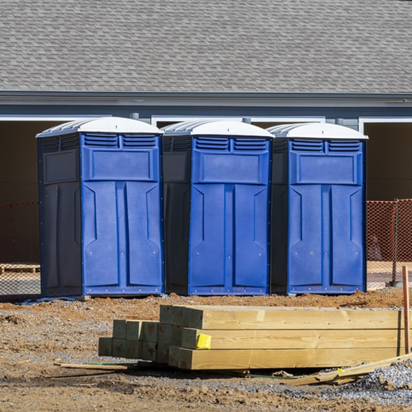 what is the expected delivery and pickup timeframe for the porta potties in Johnson KS